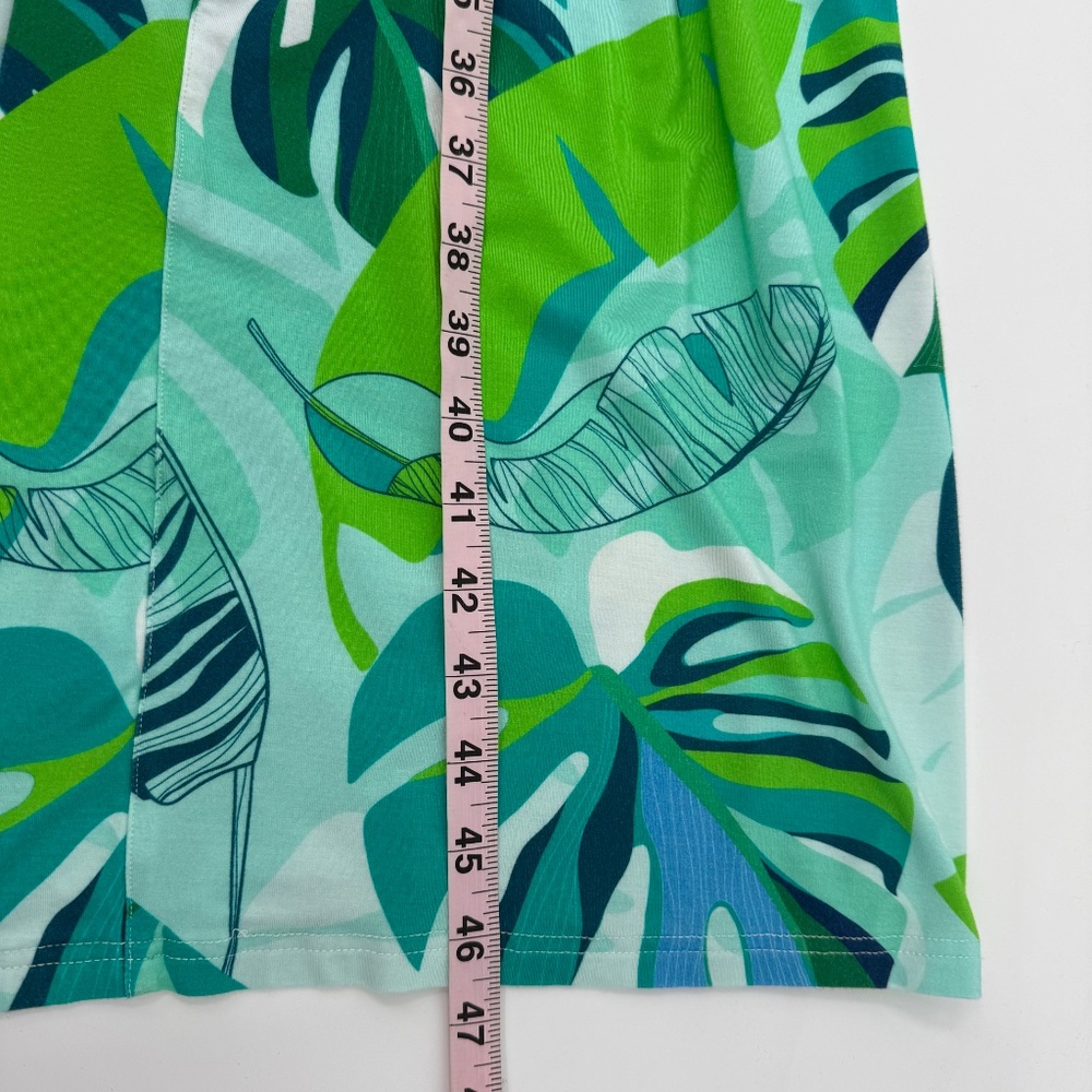 Coco Moon Hawaii Mom Cozy Robe M/L Maternity Monsterra Blue Green Stretch - Picture 10 of 11